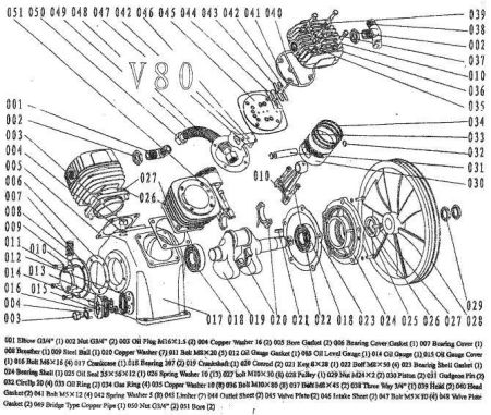 Подшипник 307 018V80 для поршневого блока V80 фото